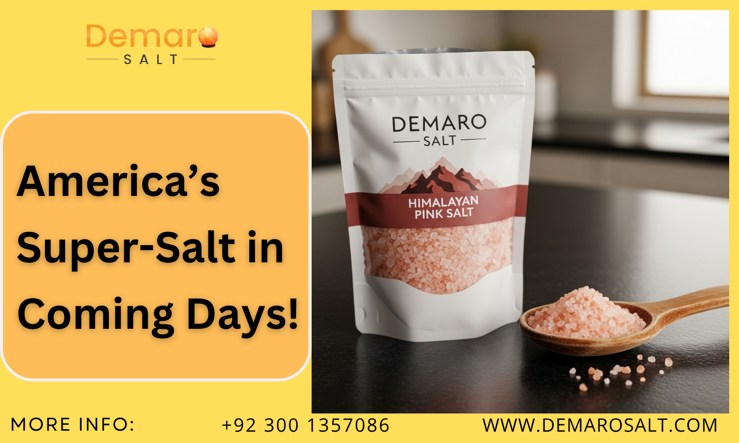 Himalayan pink salt pouch displayed in a clean American kitchen setting