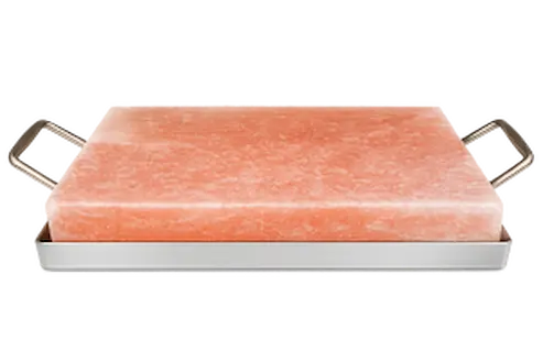 Himalayan Salt Cooking Block 30 x 20 x 4 cmwith Stainless Steel Stand