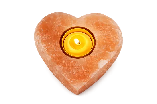 Heart Shaped Himalayan Salt Candle Holder