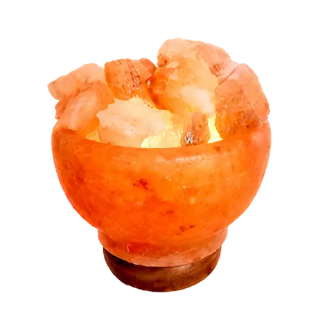 Deep Himalayan Salt Fire Bowl Lamp