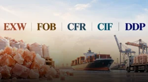 Incoterms EXW, FOB, CFR, CIF, DDP for Himalayan Salt Importers